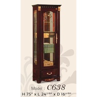 🔥Termurah 🔥Almari Pameran Almari Baju 1 Pintu 1 Laci Almari Kayu H75" L24" D16"