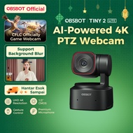 OBSBOT Tiny 2 Lite 4K Webcam for PC, AI Tracking PTZ Streaming Camera with 1/2" Sensor, Gesture Cont