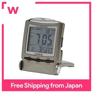 CASIO Alarm Clock Gray Digital Travel Clock Foldable Temperature Calendar Display PQ-50J-8