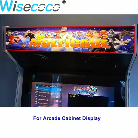 28 Inch 1920*360 Stretched LCD Bar Display IPS Adverting Monitor Control Board Digital Signage Shelf