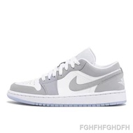 ✼◇♦New AJ1 Air Jordan 1 Low Paris  Low Cut Paris Small Dior Unisex  White Grey Men's and Women's Sho