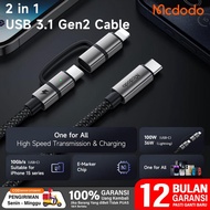 MCDODO USB 3.1 Type C to Type C + Lightning PD 100w Video HD 4K Cable