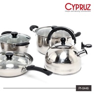 N. Cypruz Panci Set 12 Pcs + Kettle Stainless Steel PI 0446