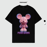 Bearbrick Four Basic Short Sleeve T-shirt With Streetwear Style 100% Cotton oversize Loose form T20