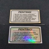 IMPORTANT Stickers! Warning Warning