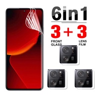 6in1 Hydrogel Film For Xiaomi 13T Pro Full Cover Front Soft Film Xiaomi13T Mi13T Xiaomi13T Pro 5G Camera Lens Screen Protector