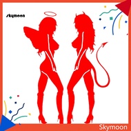 Skym* Funny Angel Devil Reflective Car Motorcycle Vehicle Decals Sticker Decoration