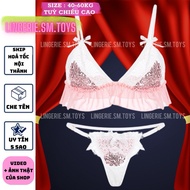 QR19019 [FIRE+COVERED NAME] Cute Frilly Chiffon Sequin Lingerie - Sexy 2-Piece Lingerie