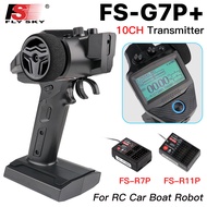 Flysky FS-G7P+ 2.4GHz 10-Channel Radio Controller, 300M Long Range with R11P R7P Receivers for RC Cr