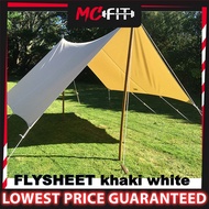 MCFIT 3x5M & 4x4.43M & 3x3M meter Flysheet Camping Waterproof Large Awning Tarp for Tent/ Vehicle Ca