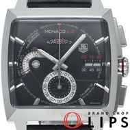 TAG Heuer 豪雅摩納哥系列 LS 計時碼錶，Caliber 12 CAL2110.FC6257，附原廠錶盒、保固卡，不鏽鋼錶殼/皮錶帶，男士腕錶，黑色，拋光處理，成色極佳 [二手]