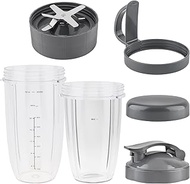 6 Pcs Blender Replacement Parts, 32oz & 24oz Cups Extractor Blade with Stay-fresh Lid To-Go Lid and 