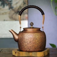 日本北越堂銅壺戶外露營燒水壺煮茶壺紫銅紅銅茶壺家用養生泡茶壺