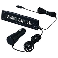 SEIWA Car Accessories Digital Clock Voltage Thermo Radio Clock WA81 with Blue LED Backlight