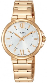 นาฬิกาข้อมือผู้หญิง ALBA Fashion รุ่น AH8422X1 ขนาดตัวเรือน 33 มม. หน้าปัดสีเงิน Quartz 3 เข็ม ตัวเรือน และ สาย Stainless steel สีโรสโกล์ด