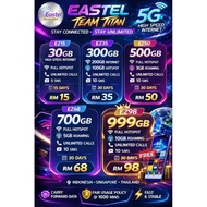 Ready Stock Simcard Eastel Ultra5g Data Carry Forward - Coverage Umobile