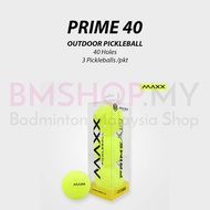 MAXX Pickleball PRIME 40 Outdoor Pickleball (40 Holes & 3 Pickleballs/box)