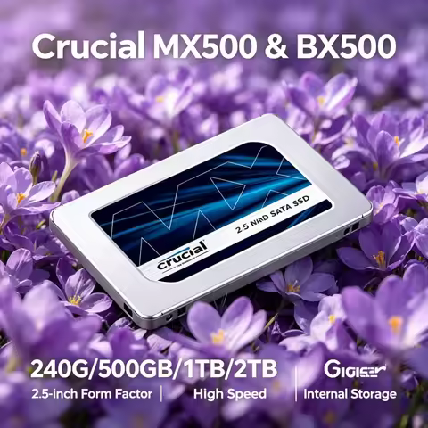 Crucial MX500/BX500 2.5-inch SATA 3D NAND SSD, Multiple Capacities, High-Speed Stable Internal Drive