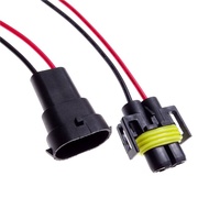 1 Pair H8 H9 H11 Male To Female Socket Plug Adapter Connector Cable Wiring Harness For Foglight Head