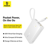 Baseus PicoGo Digital Display Power Bank 10000mAh 45W Fast Charing Built-in USB-C Cable Air-Travel