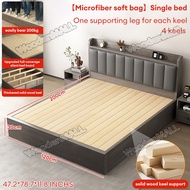 47/59/71 Inch Solid Wood Bed Frame Heavy Duty Bed Frame With Headboard 2M Long Queen Size Family Bed