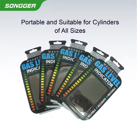 LPG Gas Level Indicator Magnetic Card Tank Gauge Sticker Gas Bottle Level Indicator Temperature Sens