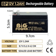 BIGPOWER Rechargeable 12V SLA Battery 12V1.2AH / 12V2.3AH / 12V3.2AH / 12V4.5AH Sealed Lead Acid Bat