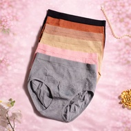 Women's Briefs Midi Knit Elastic Lightweight Comfortable Anti-Hot Sweat Absorbent W033 - 3 PCS