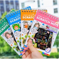 [SG seller] Kids Scratch Pad With Stick / Scratch Note Book Sketch Book Travel Notepad / Children Day Goodie Bag Gift