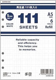Raymay Fujii DAR4010W Personal Notebook Refill, Value Notebook, Ruled Ruled, A5