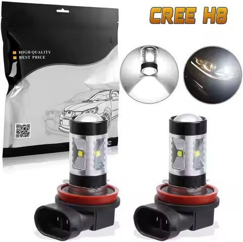 6500K White H11, H8, H9, H11LL, H8LL H16LL 30W Super Bright LED White Fog Tail Turn DRL Head Car Lig