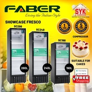 SYK Free Shipping Faber Showcase Fresco Chiller Fridge 1 Door SC198 SC248 SC298 Refridgerator Peti Sejuk 1 Pintu