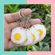 GANTUNGAN MATA MINIATURE CEPLOK EGG KEYCHAIN - COW'S EYE EGG KEYCHAIN - GK EGG SOUVENIR KEYCHAIN - E