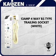 Buick Vigo 13Amp 4 / 5 Way BS Type 2m Extension Cords Trailing Socket