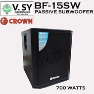 Original 2024 Crown BF-15SW 15" 700W Passive Subwoofer