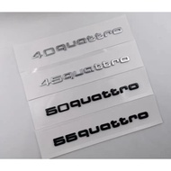 Audi 55quattro ABS Car Rear Trunk Sticker Emblem Badge Decals  A5 A6 A7 A8 Q5 SQ5 Q7 Q8 55/50/40/45Q