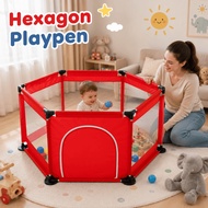 Hexagon Playpen Baby Pagar Baby Safety Playground Playpark Playpen Fence Indoor