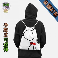 【逆萌二次元】實體照 新款 史努比♥SNOOPY史奴比查理4♥束口袋束口包♥雙肩後背包帆布包BEI