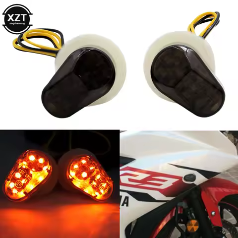 Motorcycle Turn Signals LED Indicator Flashing Photoflash Lights Bulb Motor For Yamaha YZF R1 R6 R6S