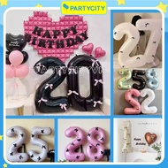[GIVE BLOWING STRAW] 80cm age number balloons for birthday decoration, checkin photography, party si