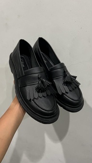 Sepatu Formal Docmart Loafers Pria Hitam Matte Doff Sepatu Docmart Wanita Sepatu Penny Slip On Pria 