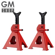 GMSHOP 3T 2pcs Thickened Car Jack Stand Repair Tool Adjustable Heavy Height Duty Floor Metal Jacks J