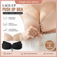 🌹Ready Stock Push Up Nubra Invisible Bra Strapless Bra Butterfly nubra Wedding Bra 聚拢胸贴 拉绳胸贴