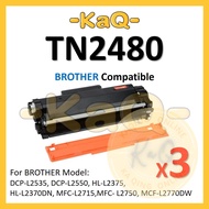 3x BROTHER TN-2480 TN 2480 TN2480 TN2460 TN-2460 Compatible Toner HL L2370DN L2385DW DCP L2550DW MFC