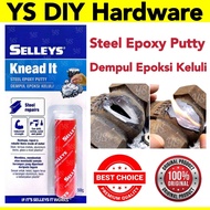 Selleys Knead It Steel Epoxy Putty Dempul Epoksi Keluli 50g