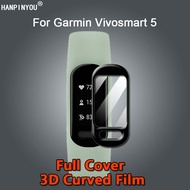 For Garmin Vivosmart Vivo Smart 5 Smart Watch Ultra Clear Full Cover 3D Curved Soft PMMA Film Screen Protector -Not Tempered Glass
