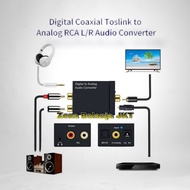 DIGITAL TO ANALOG AUDIO CONVERTER TOSLINK OPTICAL COAXIAL TO RCA AUX 3.5MM SMART TV