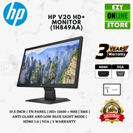HP V20 HD + MONITOR (1H849AA ), 19.5" , HD + (1600 x 900 ) , VGA + HDMI , 5MS , ANTI-GLARE , LOW BLU