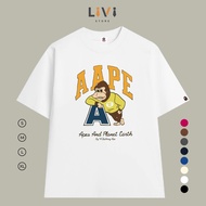 AAPE EARTH unisex loose cotton t-shirt for men and women LIVI102 - Livi Store