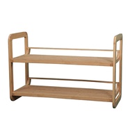 HY-16💞Bamboo 2022New Curved Two-Layer Bamboo Shoe Rack Solid Door Household Light Luxury Simple Shoe Rack BALY